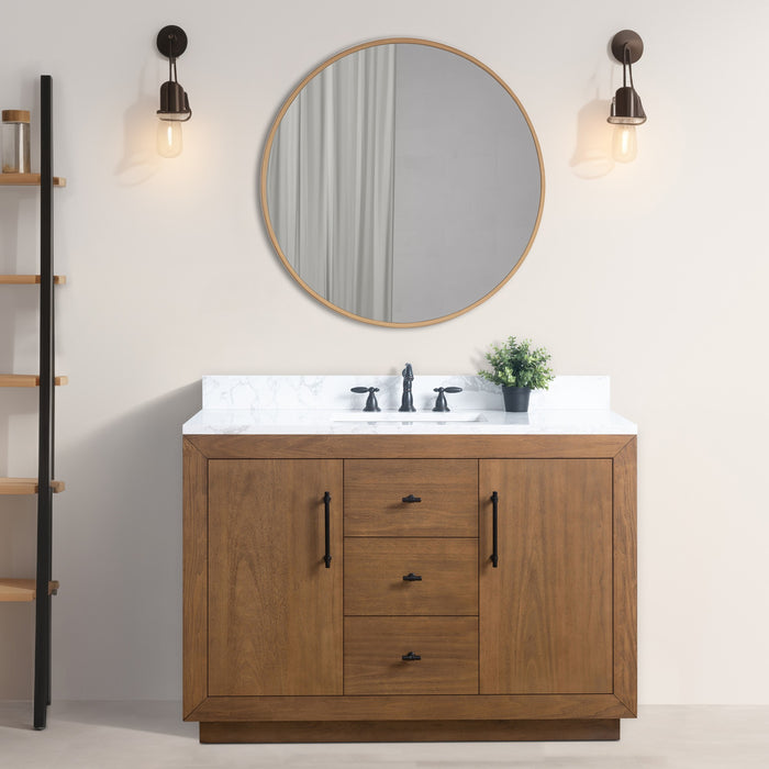 20"/24"/36"/42"/48"/60"/72" Bathroom Vanity with Sink and Top, With Soft Closing Doors