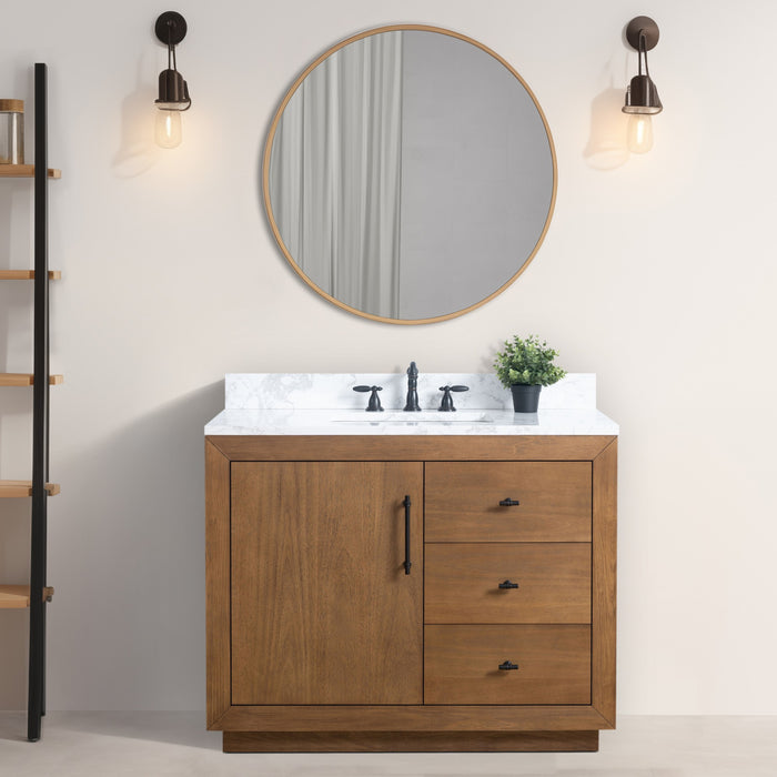 20"/24"/36"/42"/48"/60"/72" Bathroom Vanity with Sink and Top, With Soft Closing Doors