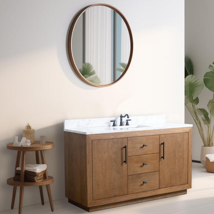 20"/24"/36"/42"/48"/60"/72" Bathroom Vanity with Sink and Top, With Soft Closing Doors