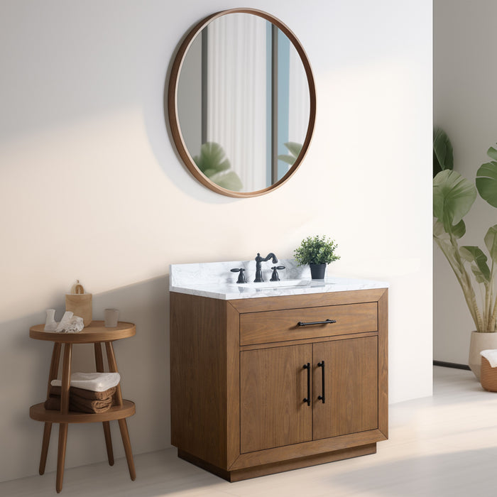 20"/24"/36"/42"/48"/60"/72" Bathroom Vanity with Sink and Top, With Soft Closing Doors