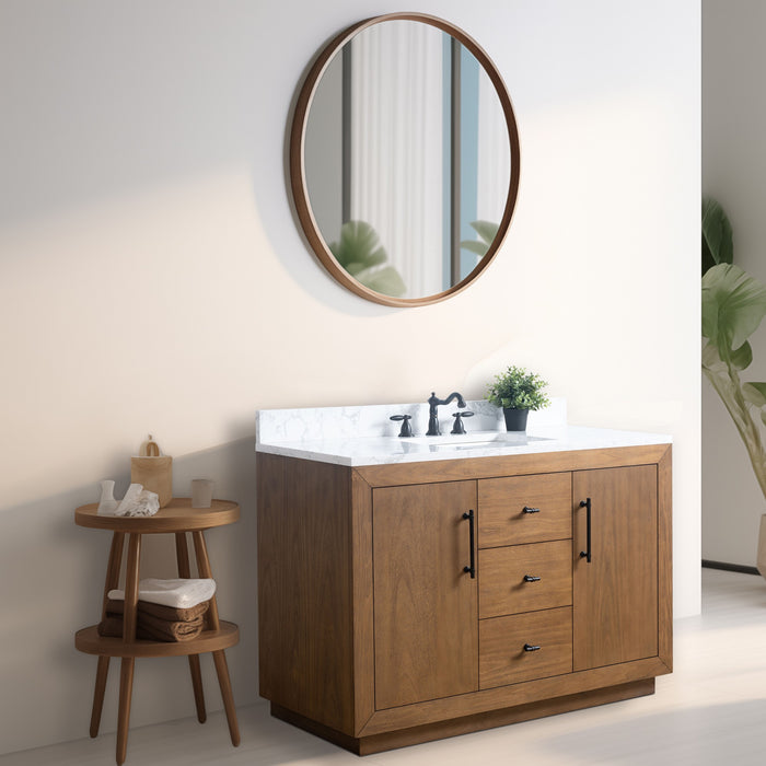 20"/24"/36"/42"/48"/60"/72" Bathroom Vanity with Sink and Top, With Soft Closing Doors