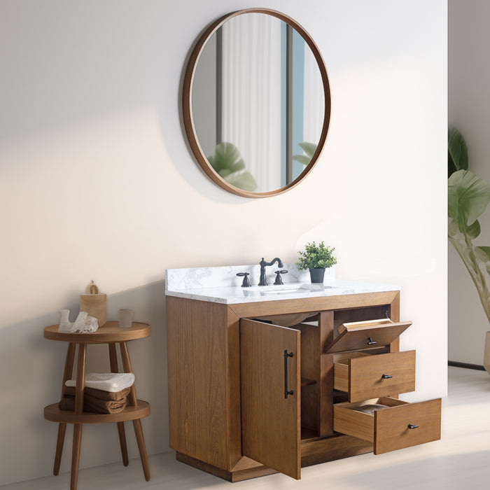 20"/24"/36"/42"/48"/60"/72" Bathroom Vanity with Sink and Top, With Soft Closing Doors