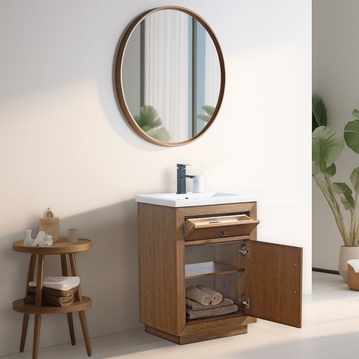 20"/24"/36"/42"/48"/60"/72" Bathroom Vanity with Sink and Top, With Soft Closing Doors