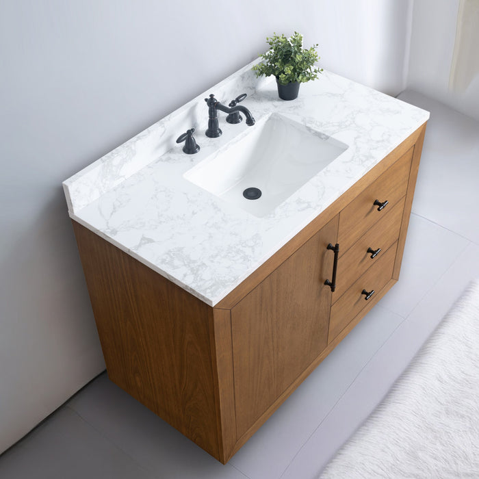 20"/24"/36"/42"/48"/60"/72" Bathroom Vanity with Sink and Top, With Soft Closing Doors