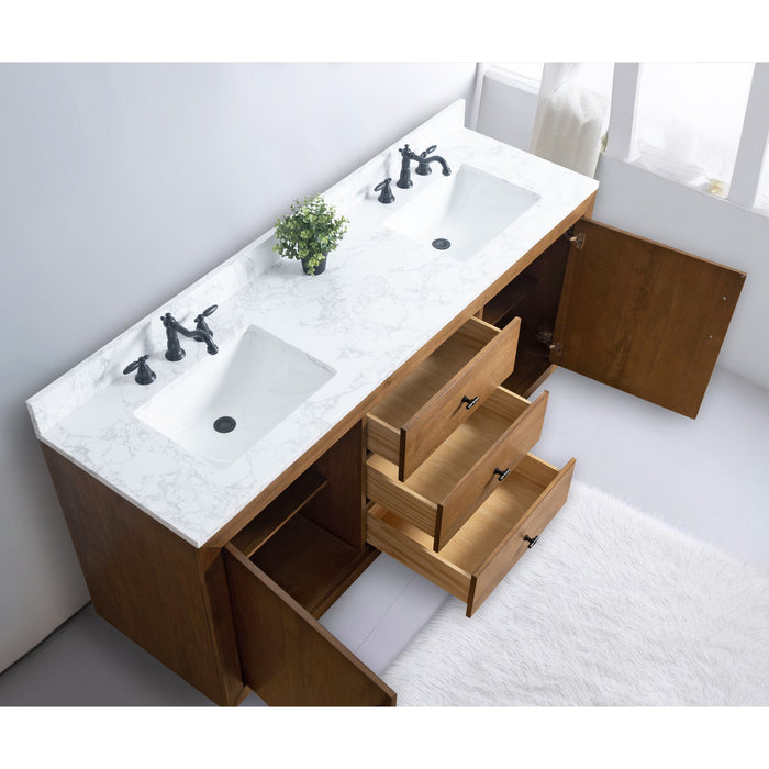 20"/24"/36"/42"/48"/60"/72" Bathroom Vanity with Sink and Top, With Soft Closing Doors