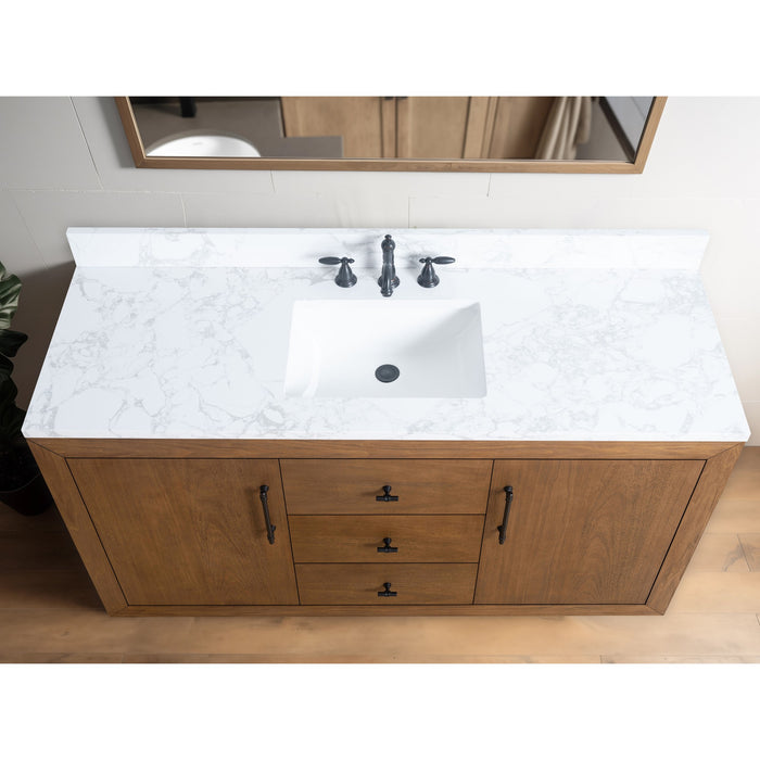 20"/24"/36"/42"/48"/60"/72" Bathroom Vanity with Sink and Top, With Soft Closing Doors
