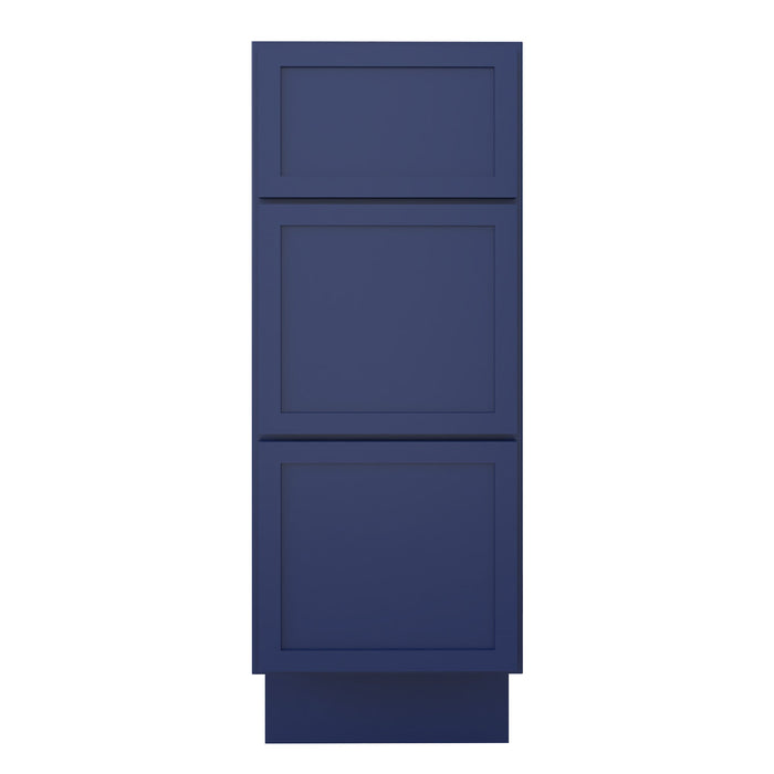 12" Birch Plywood Freestanding Single Base 3 Drawers Storage Cabinet - HomeBeyond