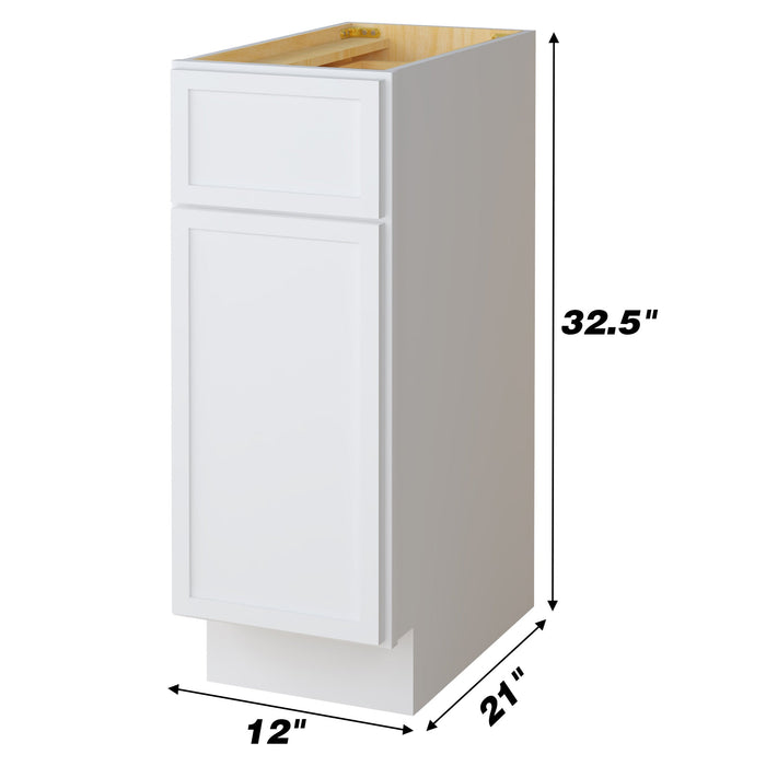 12" Birch Plywood Freestanding Single Base Storage Cabinet - HomeBeyond