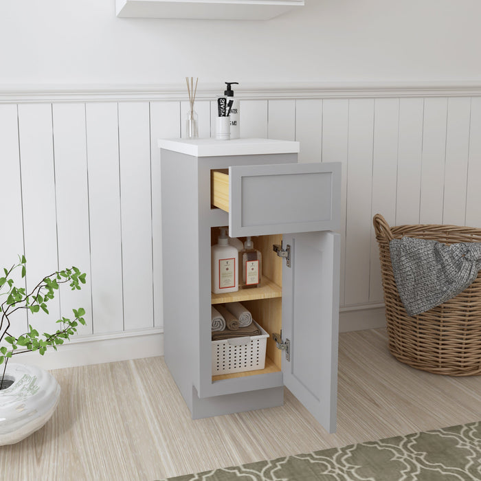 12" Birch Plywood Freestanding Single Base Storage Cabinet - HomeBeyond