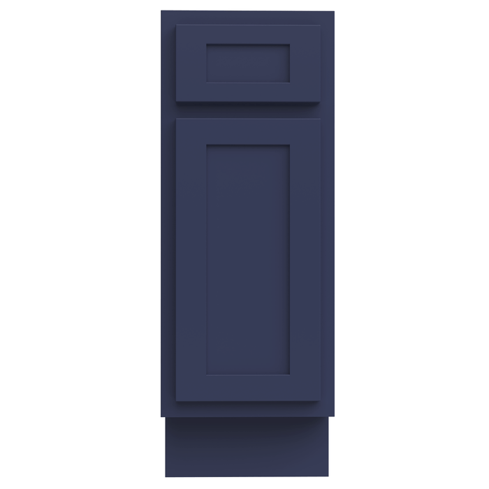 12" Single Right Offset Vanity Base Cabinet, Solid Wood Perfect Small Bathroom Side Storage Cabinet - HomeBeyond