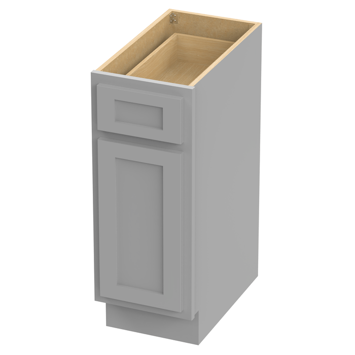 12" Single Right Offset Vanity Base Cabinet, Solid Wood Perfect Small Bathroom Side Storage Cabinet - HomeBeyond