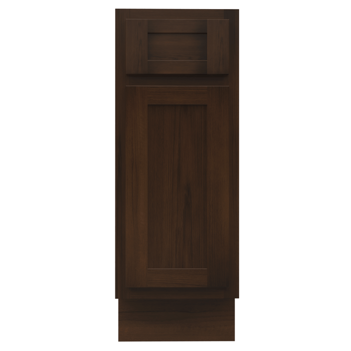12" Single Right Offset Vanity Base Cabinet, Solid Wood Perfect Small Bathroom Side Storage Cabinet - HomeBeyond