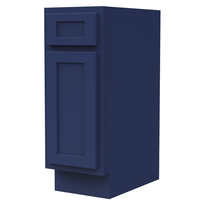 12" Single Right Offset Vanity Base Cabinet, Solid Wood Perfect Small Bathroom Side Storage Cabinet - HomeBeyond