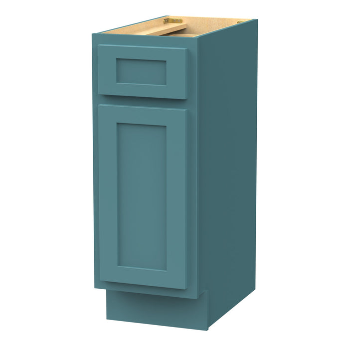 12" Single Right Offset Vanity Base Cabinet, Solid Wood Perfect Small Bathroom Side Storage Cabinet - HomeBeyond