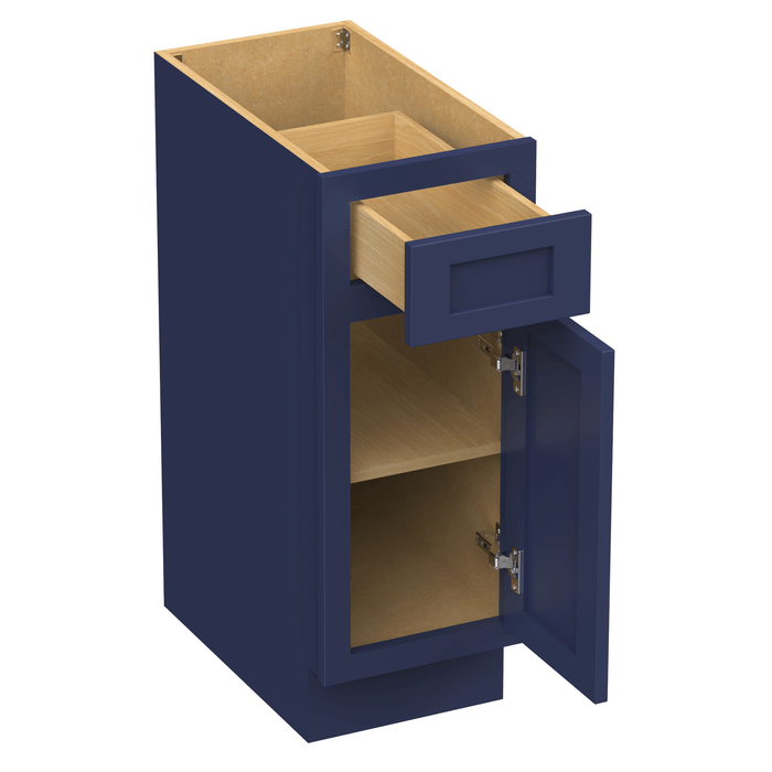 12" Single Right Offset Vanity Base Cabinet, Solid Wood Perfect Small Bathroom Side Storage Cabinet - HomeBeyond