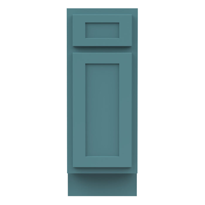 12" Single Right Offset Vanity Base Cabinet, Solid Wood Perfect Small Bathroom Side Storage Cabinet - HomeBeyond