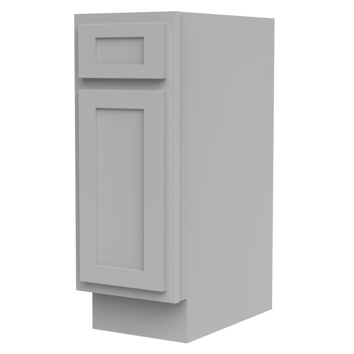 12" Single Right Offset Vanity Base Cabinet, Solid Wood Perfect Small Bathroom Side Storage Cabinet - HomeBeyond
