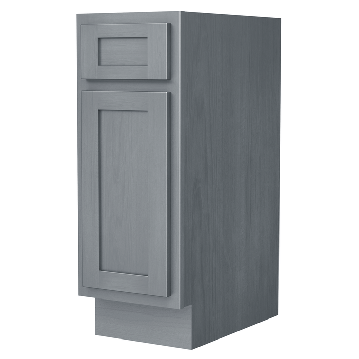 12" Single Right Offset Vanity Base Cabinet, Solid Wood Perfect Small Bathroom Side Storage Cabinet - HomeBeyond