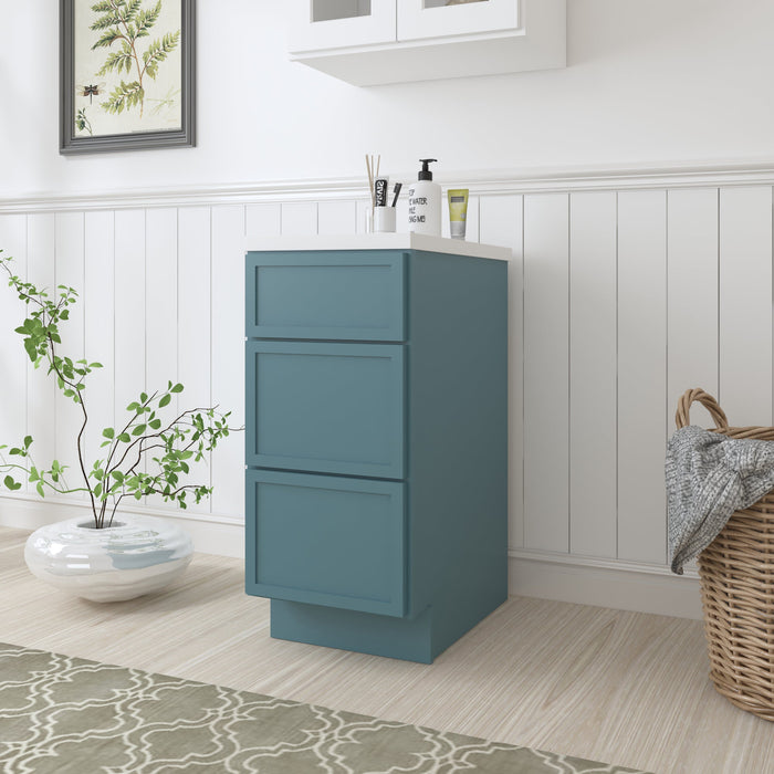 15" Birch Plywood Freestanding Single Base 3 Drawers Storage Cabinet - HomeBeyond