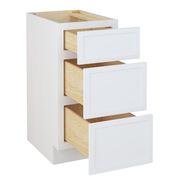 15" Birch Plywood Freestanding Single Base 3 Drawers Storage Cabinet - HomeBeyond