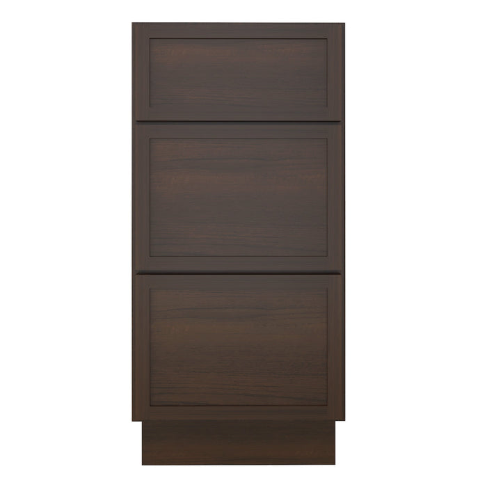 15" Birch Plywood Freestanding Single Base 3 Drawers Storage Cabinet - HomeBeyond