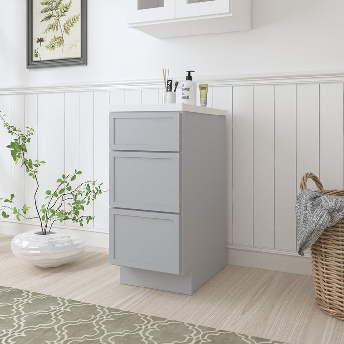 15" Birch Plywood Freestanding Single Base 3 Drawers Storage Cabinet - HomeBeyond