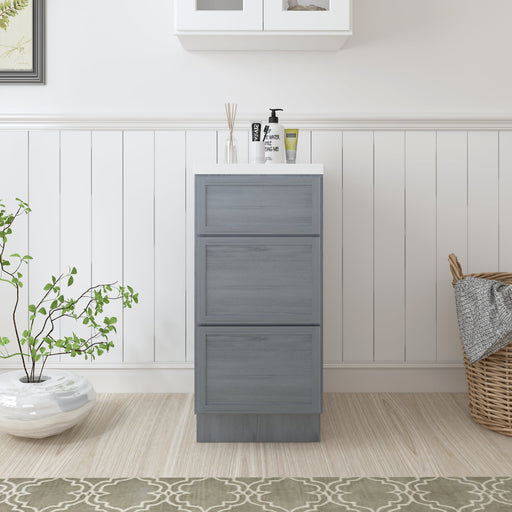 15" Birch Plywood Freestanding Single Base 3 Drawers Storage Cabinet - HomeBeyond
