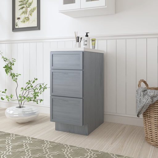 15" Birch Plywood Freestanding Single Base 3 Drawers Storage Cabinet - HomeBeyond