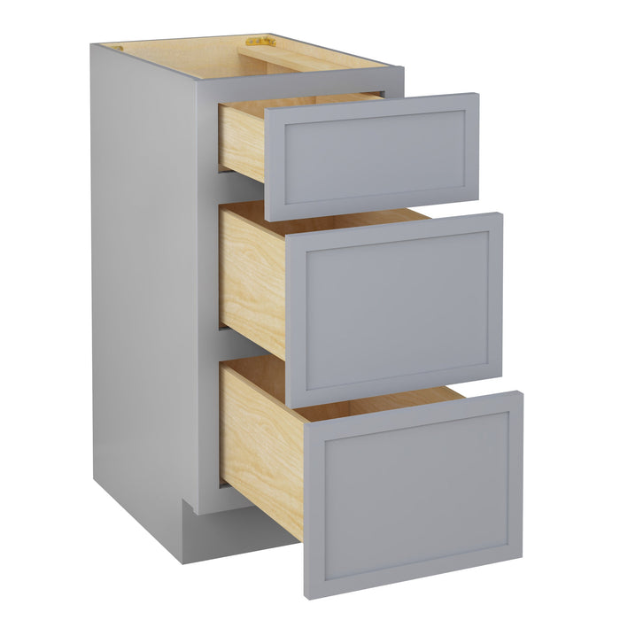 15" Birch Plywood Freestanding Single Base 3 Drawers Storage Cabinet - HomeBeyond