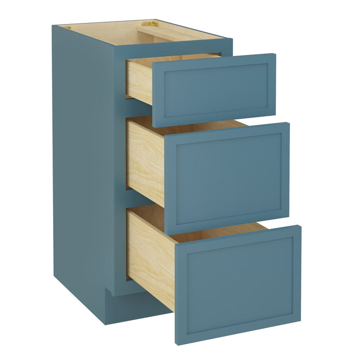 15" Birch Plywood Freestanding Single Base 3 Drawers Storage Cabinet - HomeBeyond