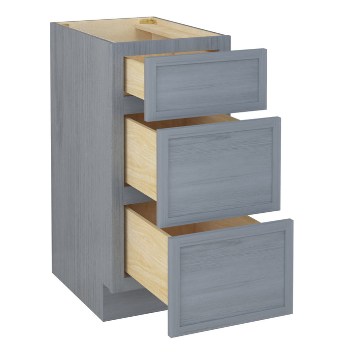 15" Birch Plywood Freestanding Single Base 3 Drawers Storage Cabinet - HomeBeyond