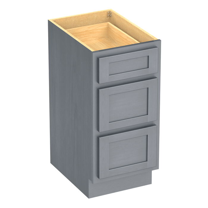 15" Single Bathroom Vanity Base Cabinet, Solid Wood Perfect Entryway Side Storage Cabinet Organizer with 3 Soft - Closing Drawers - HomeBeyond