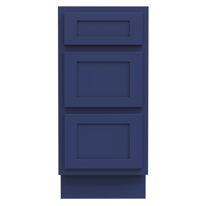 15" Single Bathroom Vanity Base Cabinet, Solid Wood Perfect Entryway Side Storage Cabinet Organizer with 3 Soft - Closing Drawers - HomeBeyond