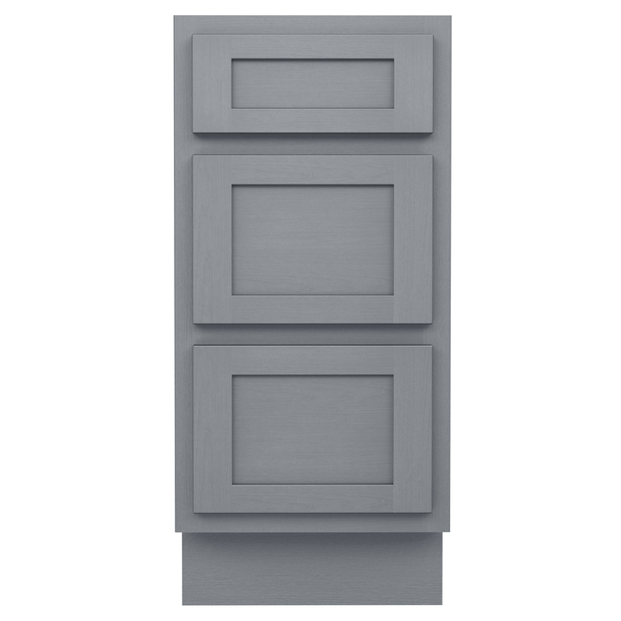 15" Single Bathroom Vanity Base Cabinet, Solid Wood Perfect Entryway Side Storage Cabinet Organizer with 3 Soft - Closing Drawers - HomeBeyond