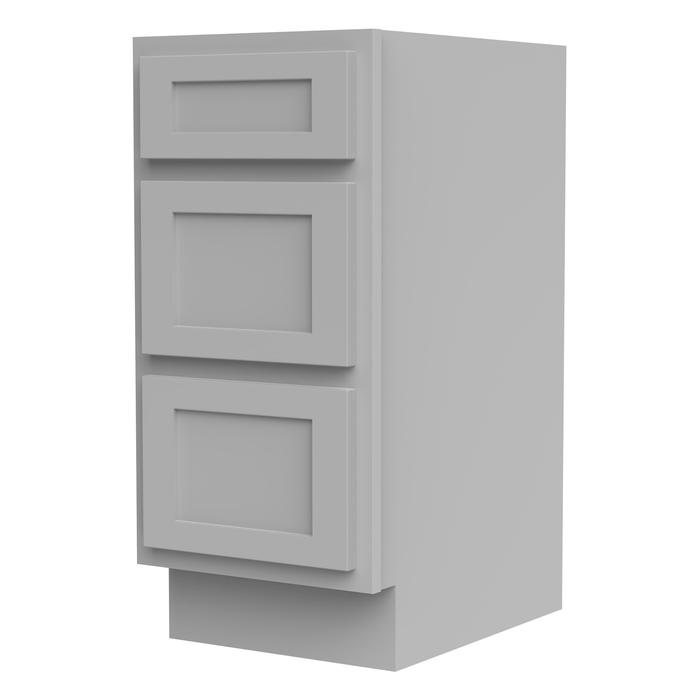 15" Single Bathroom Vanity Base Cabinet, Solid Wood Perfect Entryway Side Storage Cabinet Organizer with 3 Soft - Closing Drawers - HomeBeyond