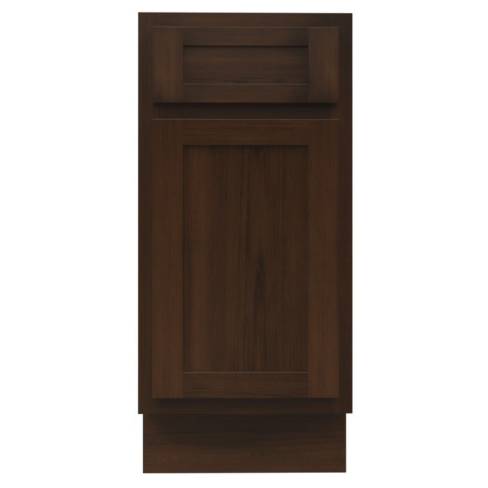 15" Single Right Offset Vanity Base Cabinet, Solid Wood Perfect Small Bathroom Side Storage Cabinet - HomeBeyond