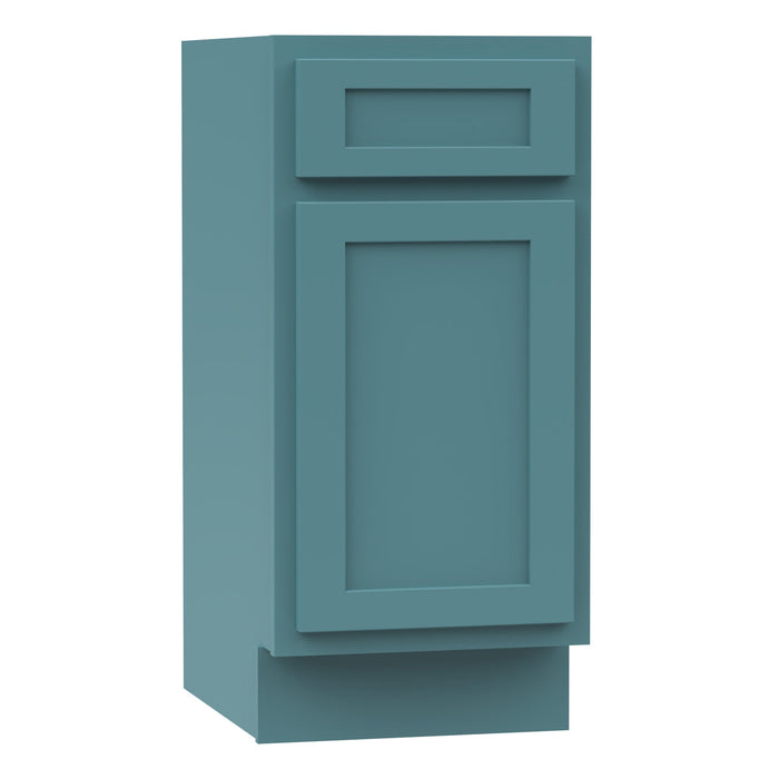 15" Single Right Offset Vanity Base Cabinet, Solid Wood Perfect Small Bathroom Side Storage Cabinet - HomeBeyond