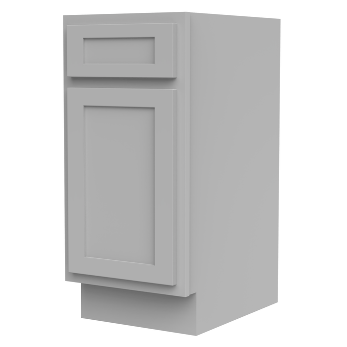 15" Single Right Offset Vanity Base Cabinet, Solid Wood Perfect Small Bathroom Side Storage Cabinet - HomeBeyond