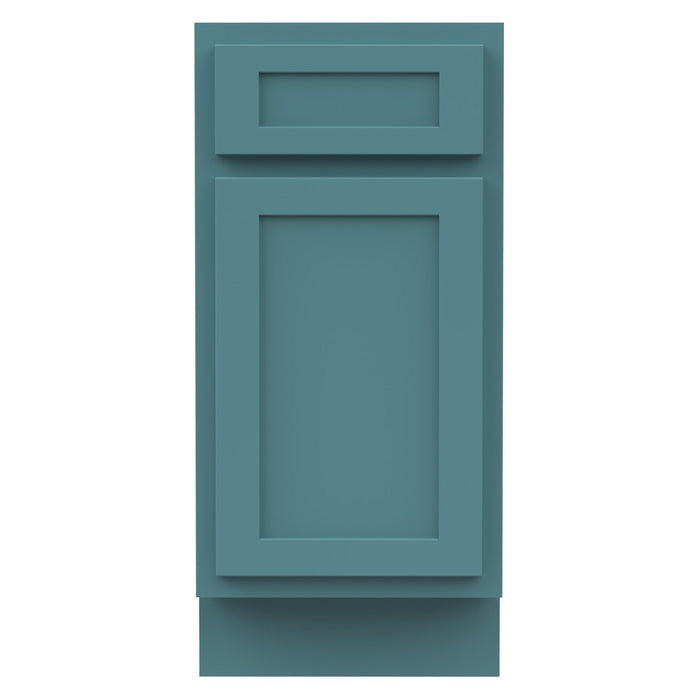 15" Single Right Offset Vanity Base Cabinet, Solid Wood Perfect Small Bathroom Side Storage Cabinet - HomeBeyond