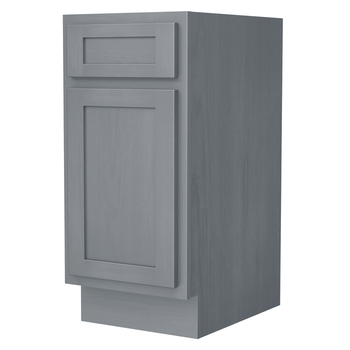 15" Single Right Offset Vanity Base Cabinet, Solid Wood Perfect Small Bathroom Side Storage Cabinet - HomeBeyond