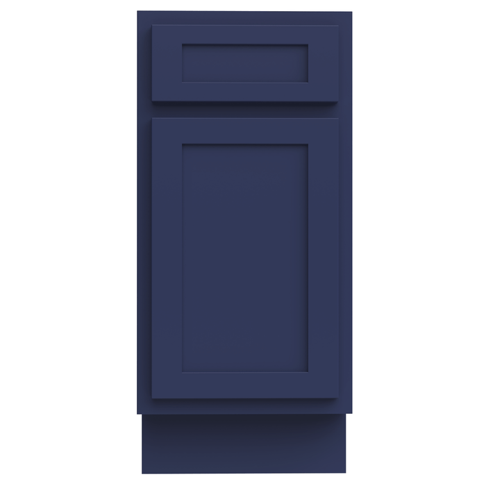 15" Single Right Offset Vanity Base Cabinet, Solid Wood Perfect Small Bathroom Side Storage Cabinet - HomeBeyond