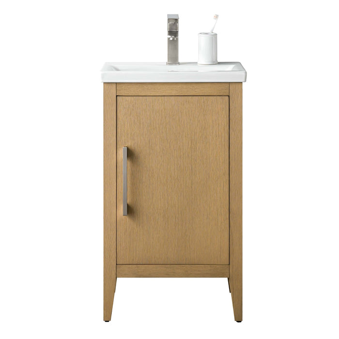 20" Single Sink Bathroom Vanity Cabinet with Ceramic Top - HomeBeyond