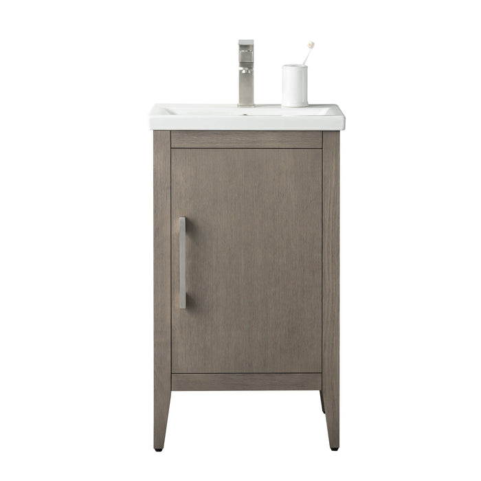 20" Single Sink Bathroom Vanity Cabinet with Ceramic Top - HomeBeyond