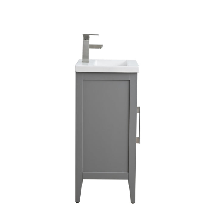 20" Single Sink Bathroom Vanity Cabinet with Ceramic Top - HomeBeyond