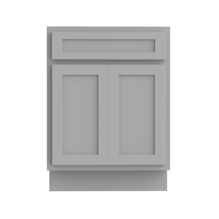 24" Bathroom Vanity Cabinet, Solid Wood Bathroom Sink Cabinet Organizer with Double Shutter Door - HomeBeyond