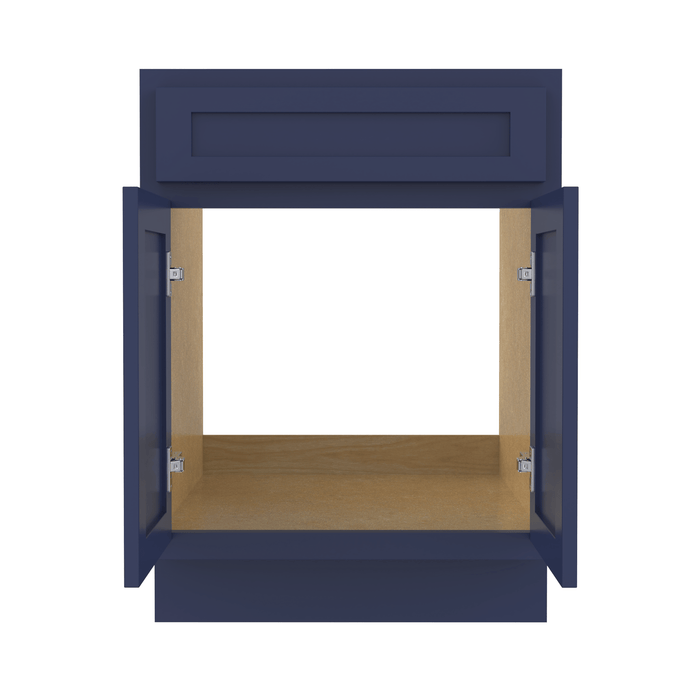 24" Bathroom Vanity Cabinet, Solid Wood Bathroom Sink Cabinet Organizer with Double Shutter Door - HomeBeyond