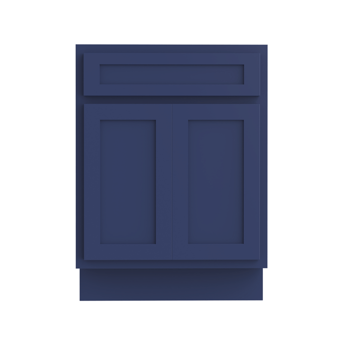 24" Bathroom Vanity Cabinet, Solid Wood Bathroom Sink Cabinet Organizer with Double Shutter Door - HomeBeyond