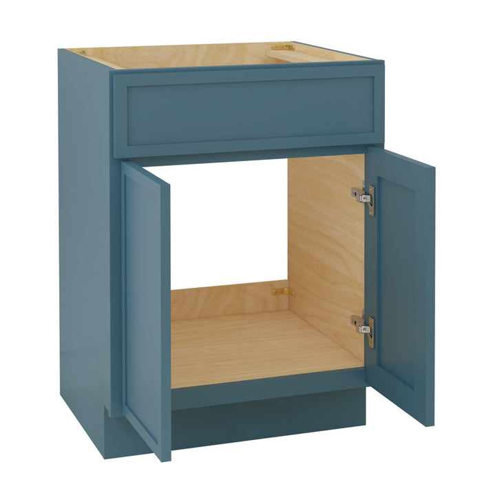 24" Birch Plywood Freestanding Single Base Storage Cabinet with Soft Close Door - HomeBeyond