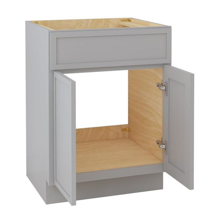 24" Birch Plywood Freestanding Single Base Storage Cabinet with Soft Close Door - HomeBeyond