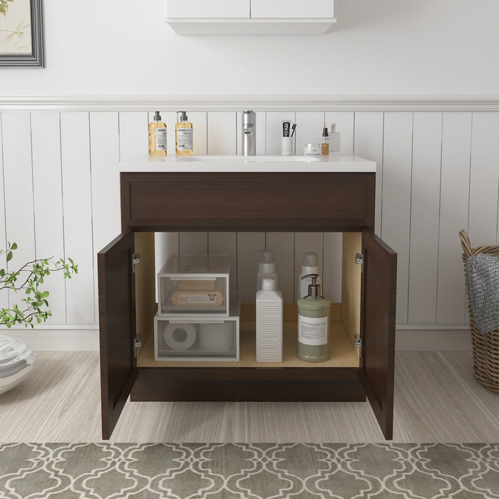 33" Birch Plywood Freestanding Single Base Storage Cabinet - HomeBeyond